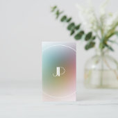 Aangepaste moderne, elegante Sjabloon van een mono Visitekaartje (Staand voorkant)