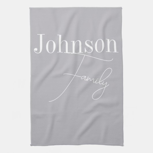 Aangepaste moderne familienaam theedoek (Verticaal)