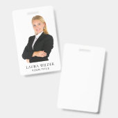 Aangepaste moderne fotonaam titel badge (Voor- en achterkant)