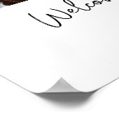 Aangepaste moderne fotoreceptie bruiloft welkom poster (Hoek)