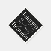 Aangepaste moderne gezinshereniging zwart-wit servet (Hoek)