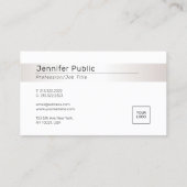 Aangepaste, moderne Glamoureuze Silver-Sjabloon Visitekaartje (Achterkant)