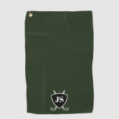 Aangepaste moderne golfthema Logo Monogram Golfhanddoek (Voorkant)