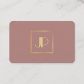 Aangepaste, moderne goudmonogram Elegant Sjabloon Visitekaartje (Voorkant)