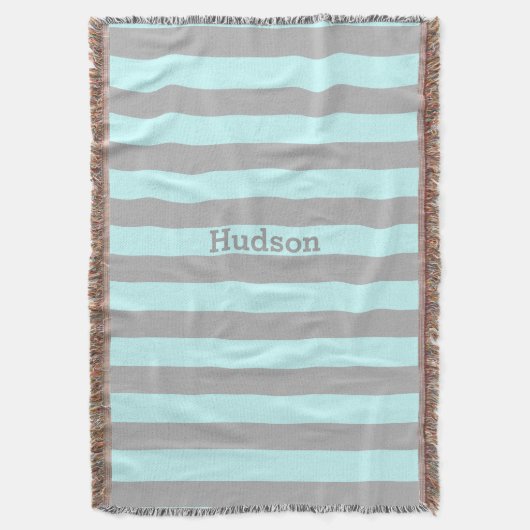 Aangepaste, moderne grijze kleur en elke gestripte deken (Voorkant Verticaal)