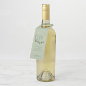 Aangepaste moderne groene monogram grote familie flessenhanger (Schuin)