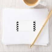 Aangepaste Moderne Grote Zwart-witte Chevrons Etiket (Insitu)