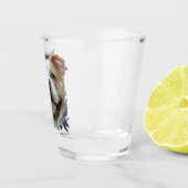 Aangepaste moderne grunge huisdierliefhebber Pitbu Shot Glas (Rechts)