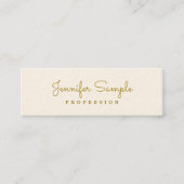 Aangepaste Moderne Handgeschreven Faux Gold Text S Mini Visitekaartje (Voorkant)