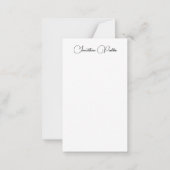 Aangepaste moderne handgeschreven scriptnaam Sjabl Notitiekaartje (Achterkant)