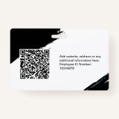 Aangepaste Moderne ID Kaart Eenvoudige QR Arc Foto Badge (Achterkant)