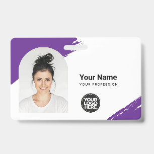 Aangepaste moderne identiteitskaart Eenvoudig QR-b Badge