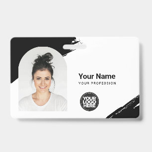 Aangepaste moderne identiteitskaart Eenvoudige QR- Badge
