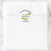 Aangepaste moderne Italiaanse zelfgemaakte limonce Vierkante Sticker (Tas)