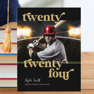 Aangepaste moderne klasse van 2024 Foto Afstuderen Briefkaart