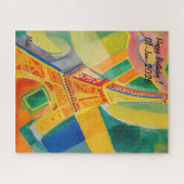 Aangepaste moderne kleurrijke Abstracte Eiffeltore Legpuzzel (Horizontaal)