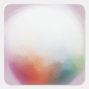 Aangepaste moderne kleurrijke abstracte kunst lege vierkante sticker