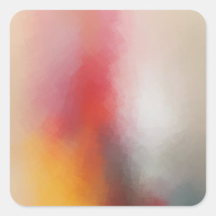 Aangepaste moderne kleurrijke abstracte kunst lege vierkante sticker