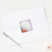 Aangepaste moderne kleurrijke abstracte lege sjabl vierkante sticker (Envelop)