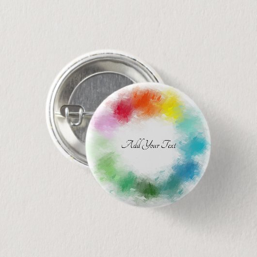 Aangepaste moderne kleurrijke Sjabloon handschrift Ronde Button 3,2 Cm (Voorkant /achterkant)