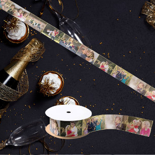 Aangepaste moderne koele trendy verjaardag foto ca lint