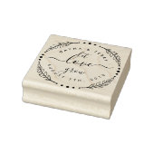 Aangepaste moderne krans "Laat liefde groeien" tro Rubberstempel (Stempel)