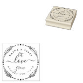 Aangepaste moderne krans "Laat liefde groeien" tro Rubberstempel (Gestempeld)