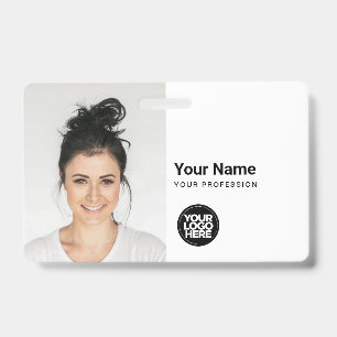 Aangepaste moderne legitimatiekaart Eenvoudige QR  Badge