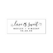 Aangepaste moderne liefde is lief script namen bru 	rubberstempel (Afrduk)