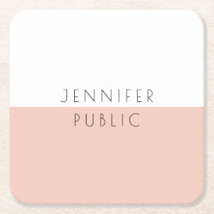 Aangepaste, moderne, minimale, eenvoudige Sjabloon Vierkante Kartonnen Onderzetter