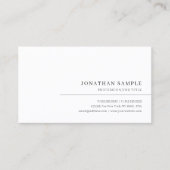 Aangepaste, moderne, minimale, eenvoudige Sjabloon Visitekaartje (Voorkant)