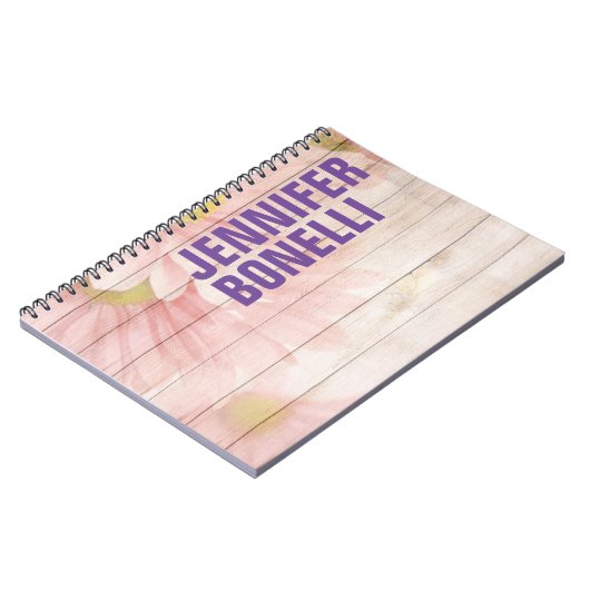 Aangepaste, moderne, minimale, gebold tekst notitieboek (Linkerzijde)