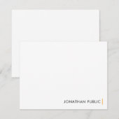 Aangepaste, moderne, minimale ontwerpSjabloon Notitiekaartje (Voorkant / Achterkant)