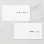 Aangepaste, moderne, minimale Sjabloon, eenvoudig Visitekaartje (Voorkant / Achterkant)