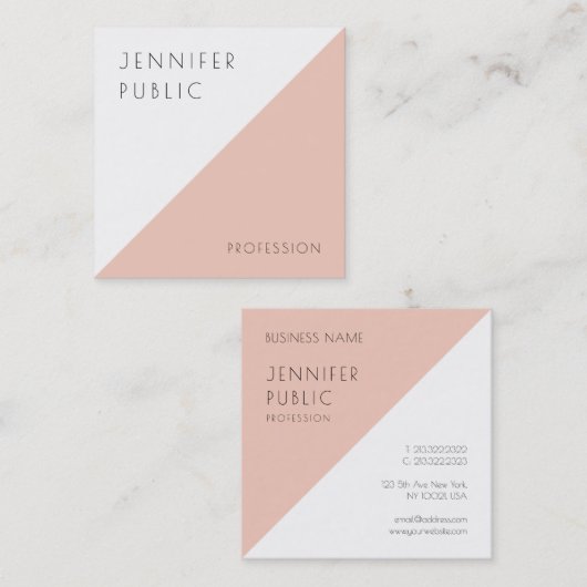 Aangepaste, moderne minimale Sjabloon Vierkante Visitekaartje