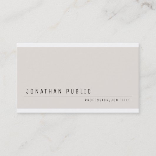 Aangepaste moderne minimale Sjabloon Visitekaartje (Voorkant)