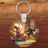 Aangepaste Moderne Minimalistische Beste Vrienden  Sleutelhanger (Achterkant)