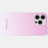 Aangepaste moderne minimalistische gradiënt roze o Case-Mate iPhone case (Achterkant (horizontaal))