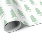 Aangepaste moderne minimalistische kerstbomen cadeaupapier (Rol Hoek)