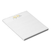 Aangepaste moderne minimalistische monogram script notitieblok (Schuin)