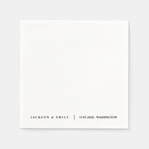 Aangepaste moderne minimalistische trouw servet