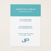 Aangepaste moderne monogram Sjabloon Elegante kleu Visitekaartje (Achterkant)