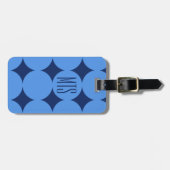 Aangepaste moderne monogramstip, gepersonaliseerd bagagelabel (Voorkant horizontaal)