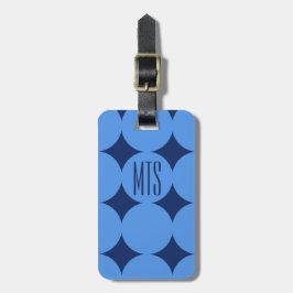 Aangepaste moderne monogramstip, gepersonaliseerd  bagagelabel