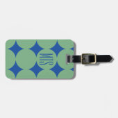Aangepaste moderne monogramstip, gepersonaliseerd bagagelabel (Voorkant horizontaal)