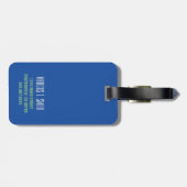 Aangepaste moderne monogramstip, gepersonaliseerd bagagelabel (Achterkant horizontaal)