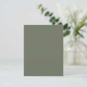 Aangepaste moderne mosgroene platte Save The Date (Staand voorkant)