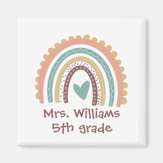 Aangepaste moderne regenboogleraar magneet (Voorkant)