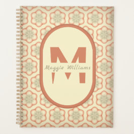 Aangepaste Moderne Retro Monogram Planner