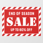 Aangepaste moderne rode strepen Zakelijke winkel u Raamsticker (Vel)